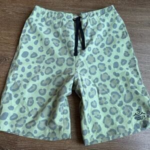 Seaesta Boys Green Cheetah Board Shorts Boardshorts Sz 24